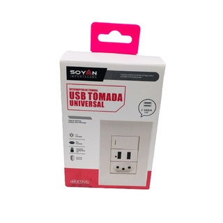 Tomada Com Interruptor 2 Entradas Usb 10a Led Fest Charge Soyan